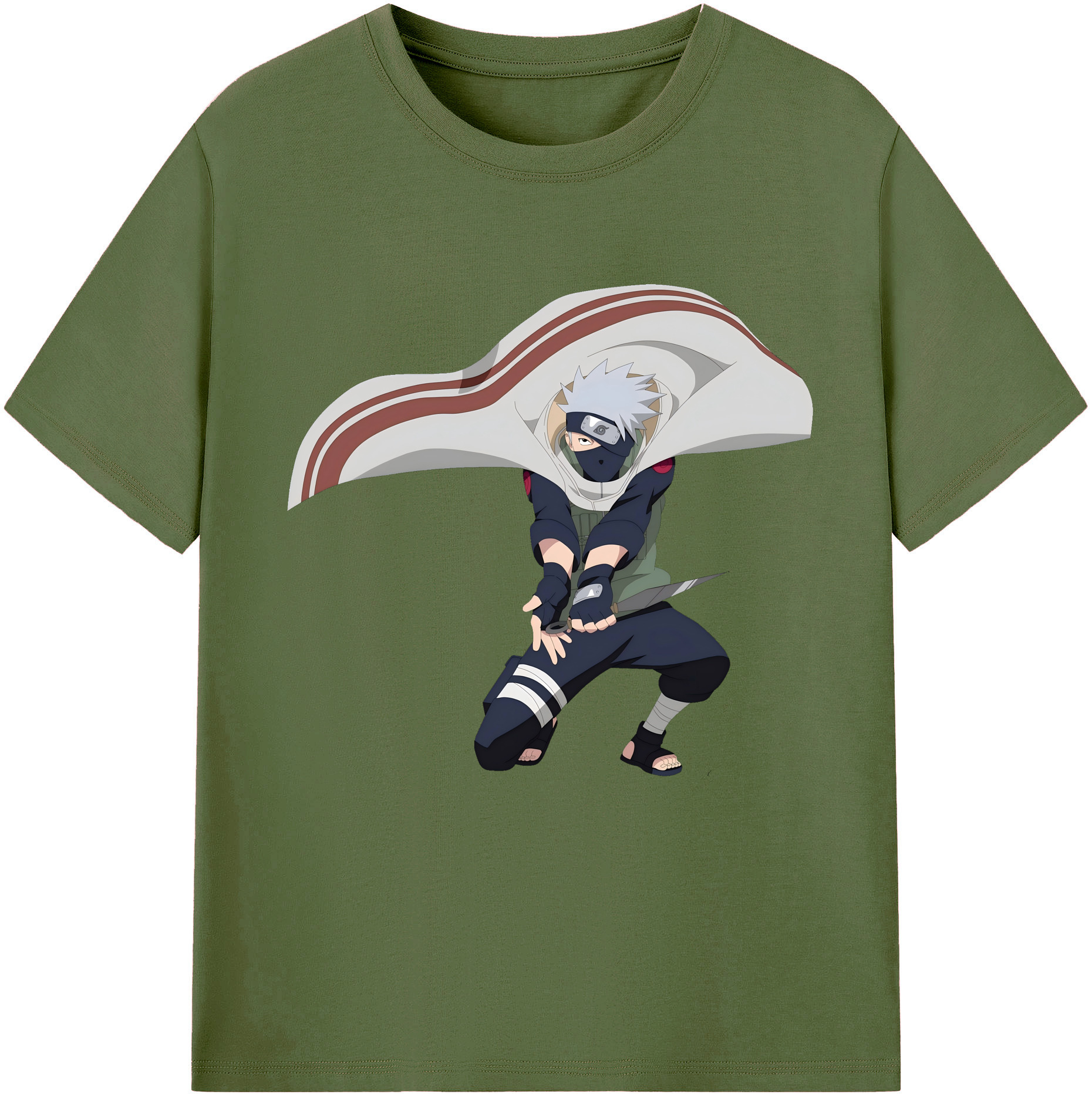 NARUTO -ナルト- はたけ カカシ Hatake Kakashi 綿100％半袖Tシャツ（フロントプリント）
